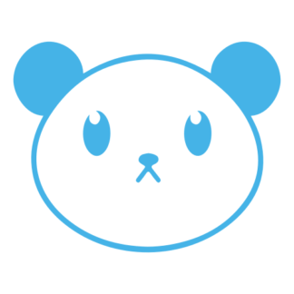 Cute Little Panda Decal (Baby Blue)